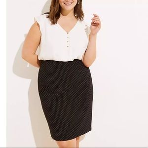 NWT Loft Dotted Pull On Knit Skirt